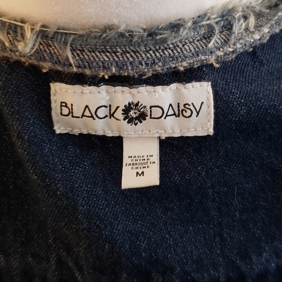 Distressed Colarless Denim Jacket - Picture 8 of 8